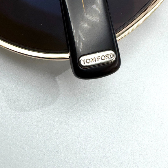 Tom Ford Sunglasses April TF393 28J Gold Aviator Oversized Roviex Lens 61-10-145 main image 9